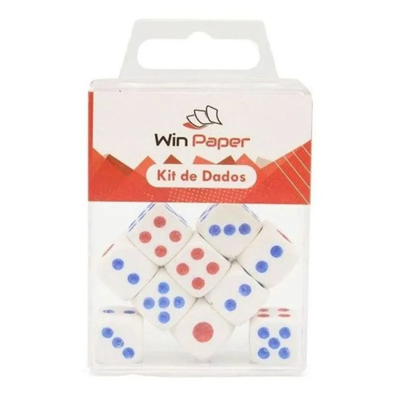 Kit De Dados 6 Lados Com 10 Unidades Win Paper