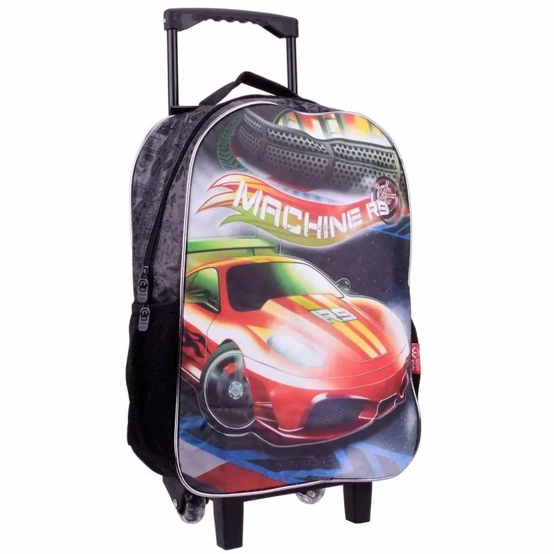 Mochila Rodinhas Escolar Infantil Machine Carros