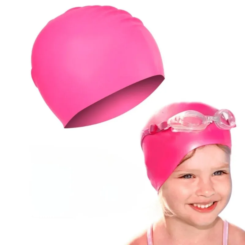 Touca De Natacao Silicone Impermeavel Tamanh Unico Lisa Rosa