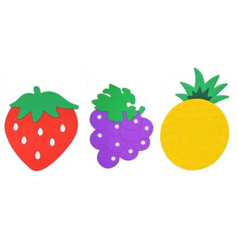 Kit 3 Descanso De Panela Silicone Frutas Morango Uva Abacaxi