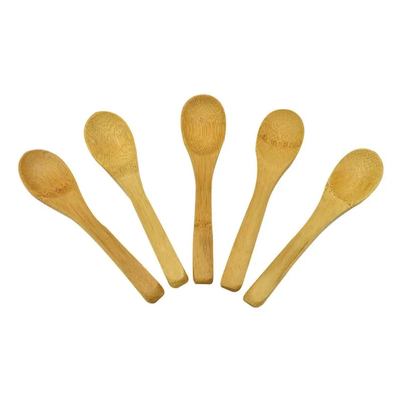 Kit Com 5 Colher Colherzinha De Bambu Temperos Papinha