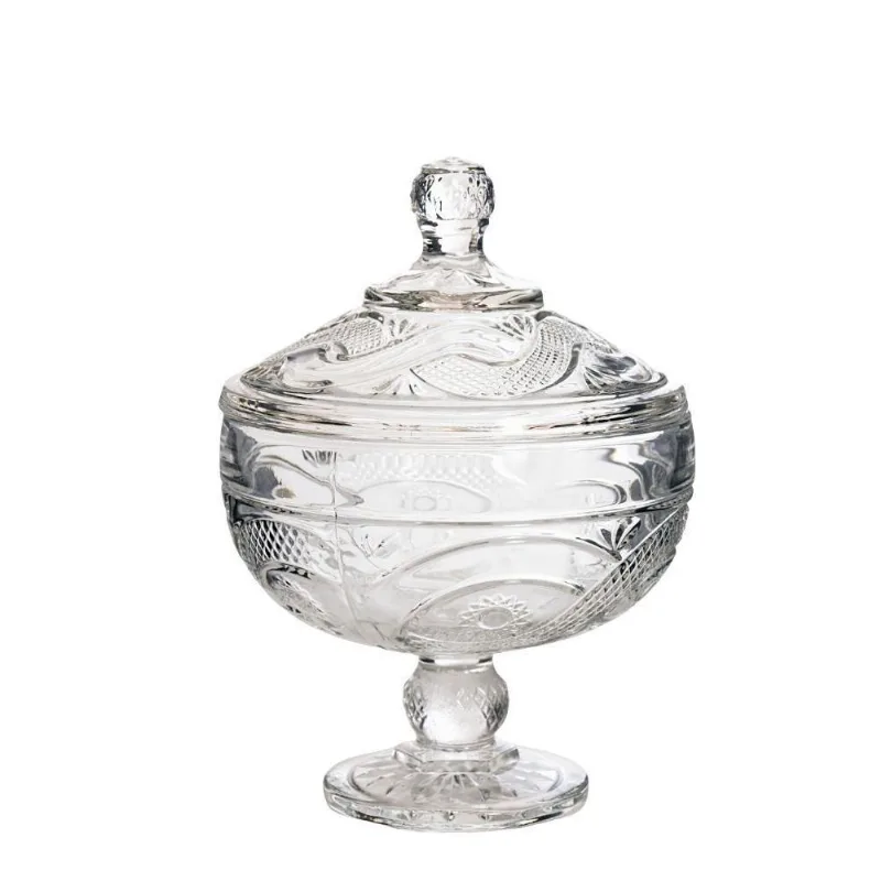 Bomboniere Compoteira Verona Em Vidro 20x14cm