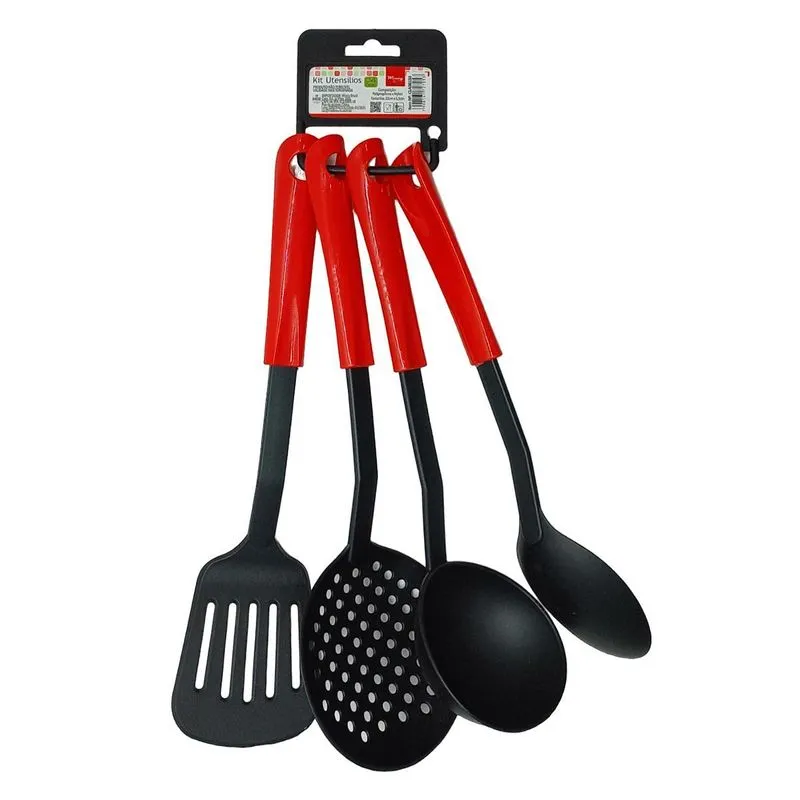 Kit Utensílios Cozinha Wincy Com 4 Peças Em Nylon Cla08150