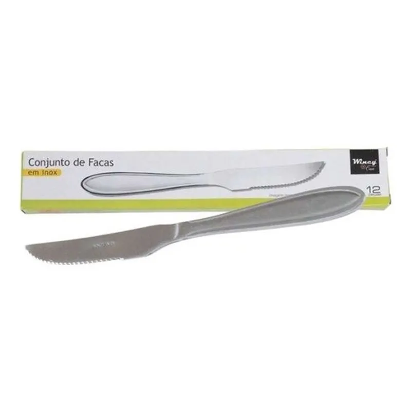 Conjunto De Facas Aço Inox 12 Peças Talheres E Utensílios