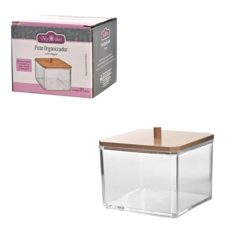 Pote Organizador Storage Pt 9.5x9.5x7.3cm