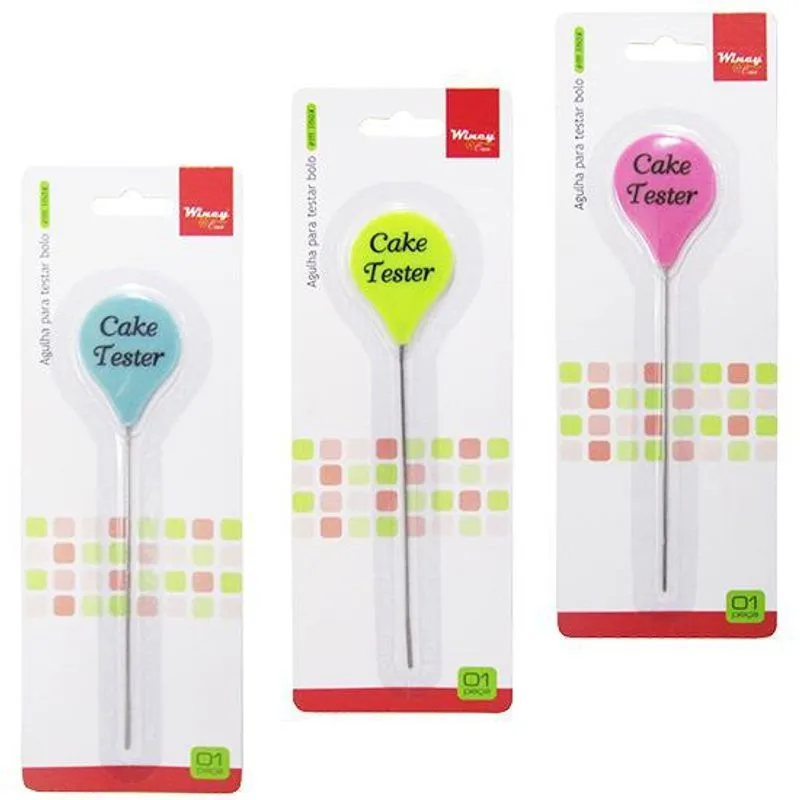 Agulha Para Testar Bolo De Inox Cabo Cake 16cm 6un