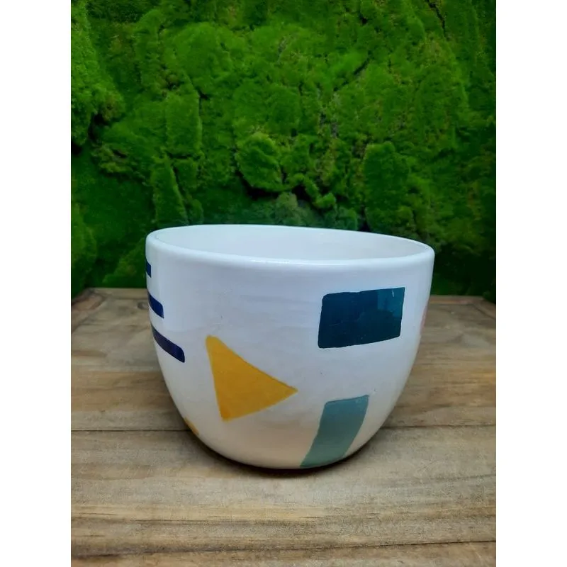 Vaso Grafismo Decorativo Ceramica