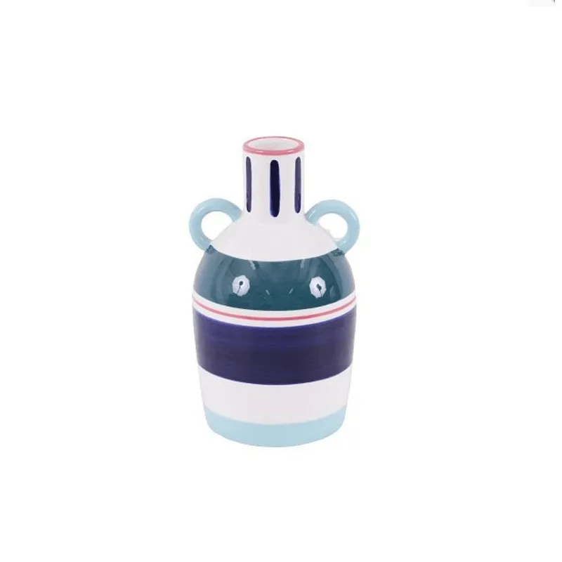Vaso Ceramica Peinture Bleu 12cms