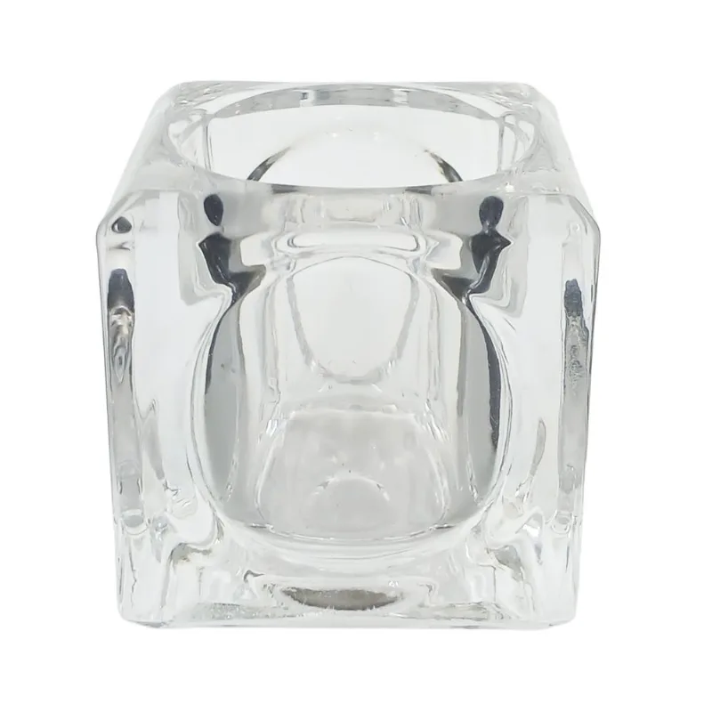 Castiçal Decorativo 4,6x4,4cm em Vidro Fartex