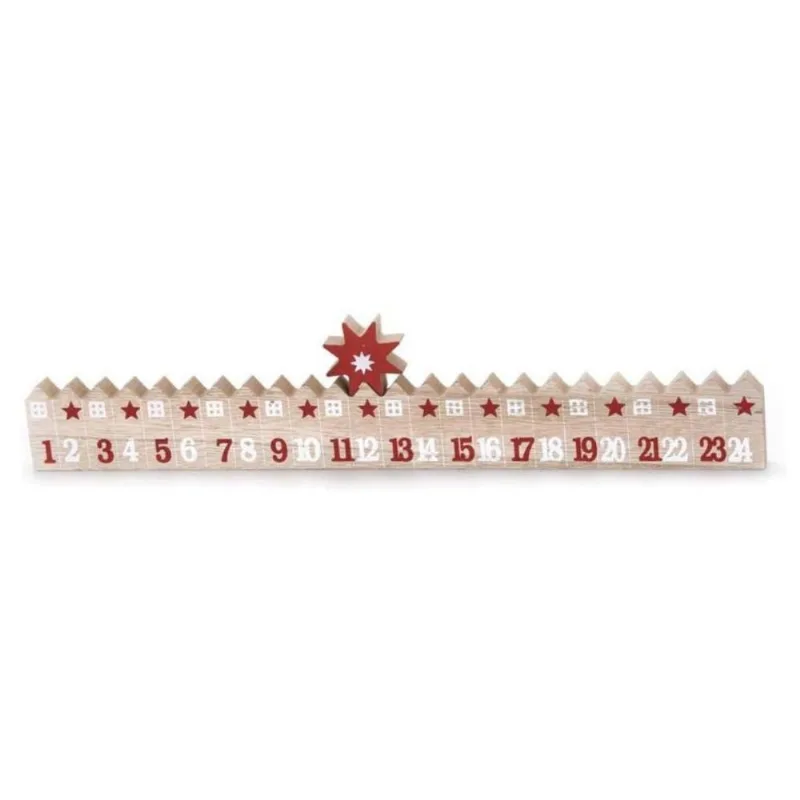 Calendário Natalino Madeira Contagem Regressiva Natal 40cm