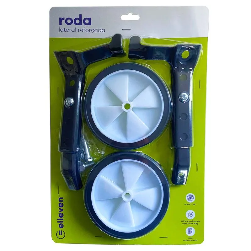 Roda Reforçada Lateral Elleven Bike Aro 16 A 24 Emborrachada