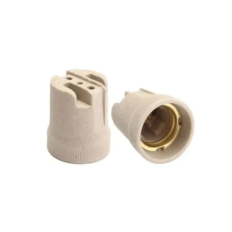 Soquete de Porcelana E27 4A 250V Com Terminação LM1263 Luminatti