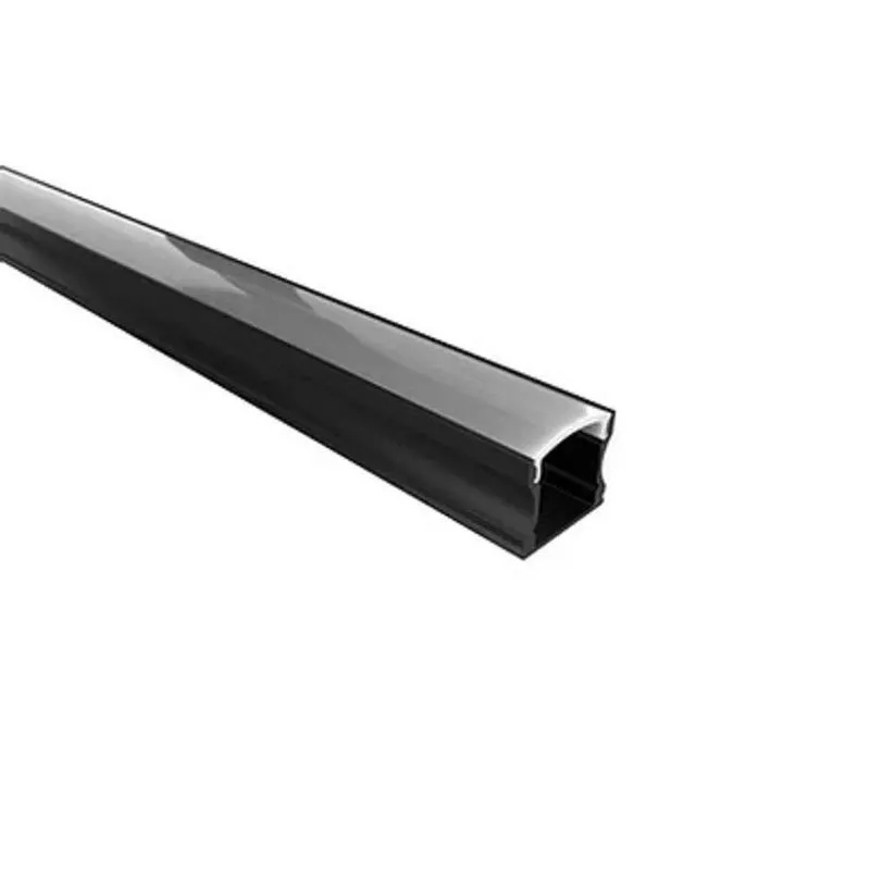 Perfil Sobrepor Fino Preto E Branco Para Fitas Led 12mm 2mt