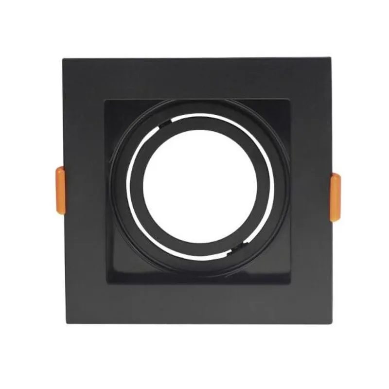Spot Led Recuado Quadrado GU10 Preto LUMINATTI SPOT QUADRADO RECUADO GU10 LED LUMINATTI PRETO