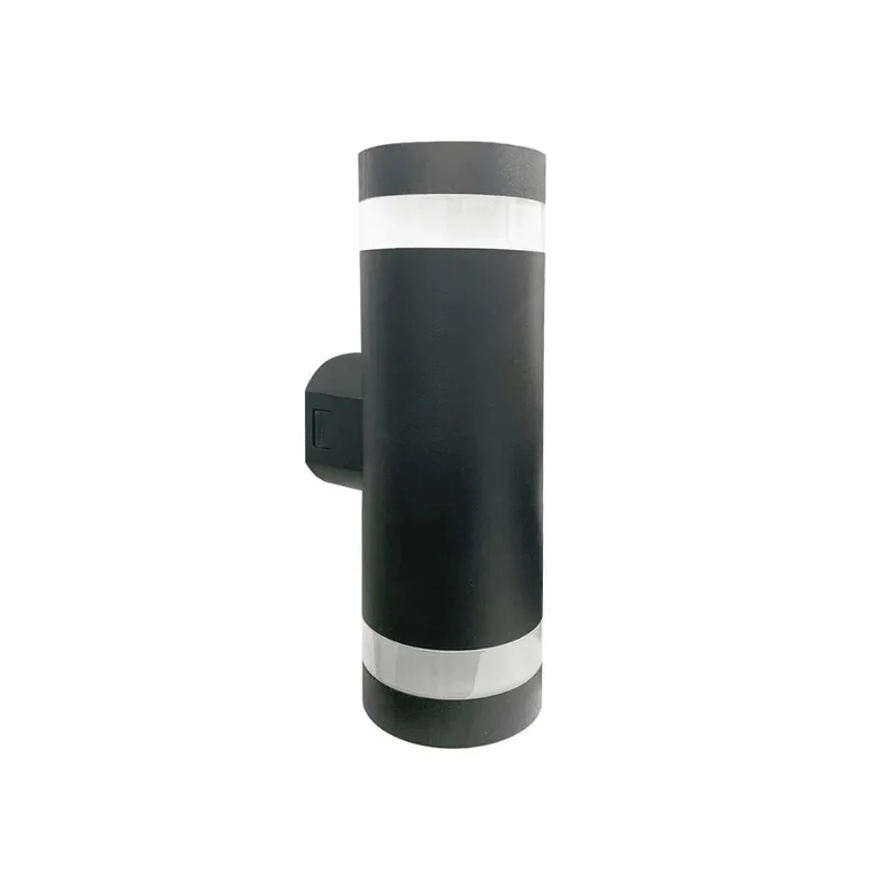 Arandela LED Vitro Tube Preta 18W 2700K Luz Amarela IP65 Bivolt LM2230 Luminatti
