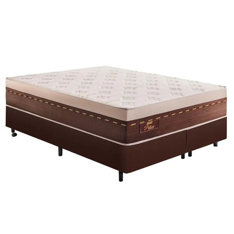 Cama Box Casal e Colchão Molas Ensacadas Gazin Palace 188cm x 138cm