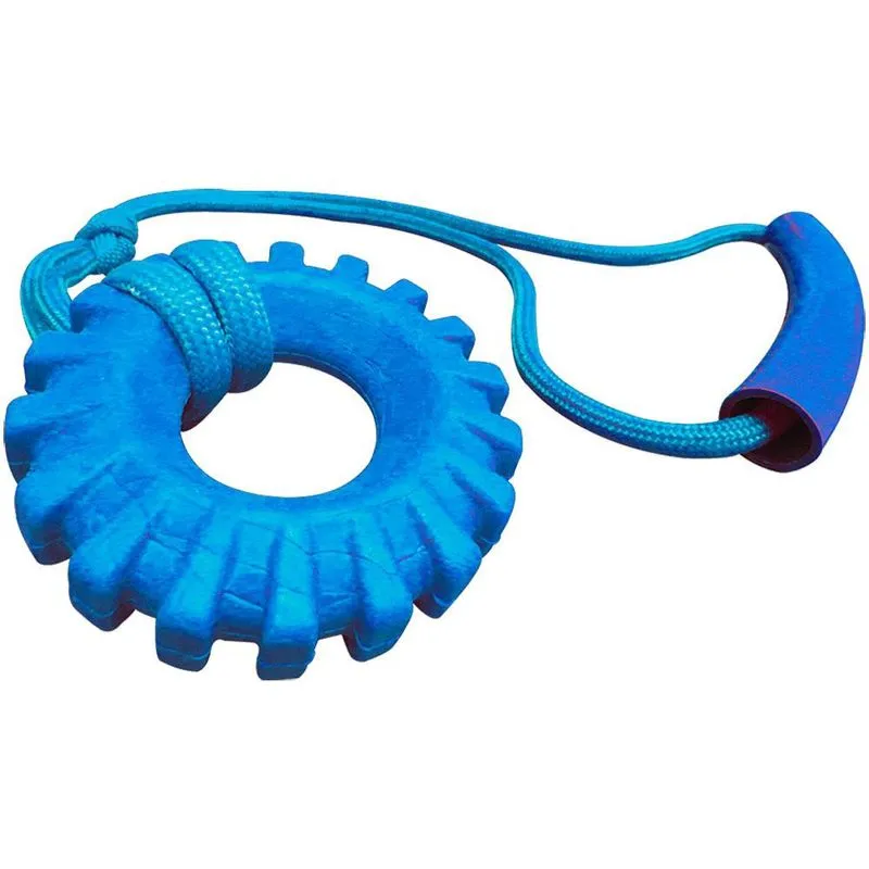 Brinquedo Puxador Fechado de Borracha para Filhotes Furacão Pet Azul