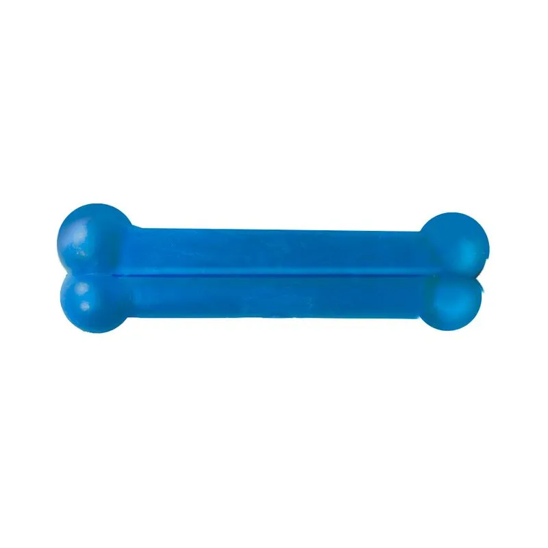 Brinquedo Furacão Pet Osso Plaque Ataque Liso Azul Para Cães - G