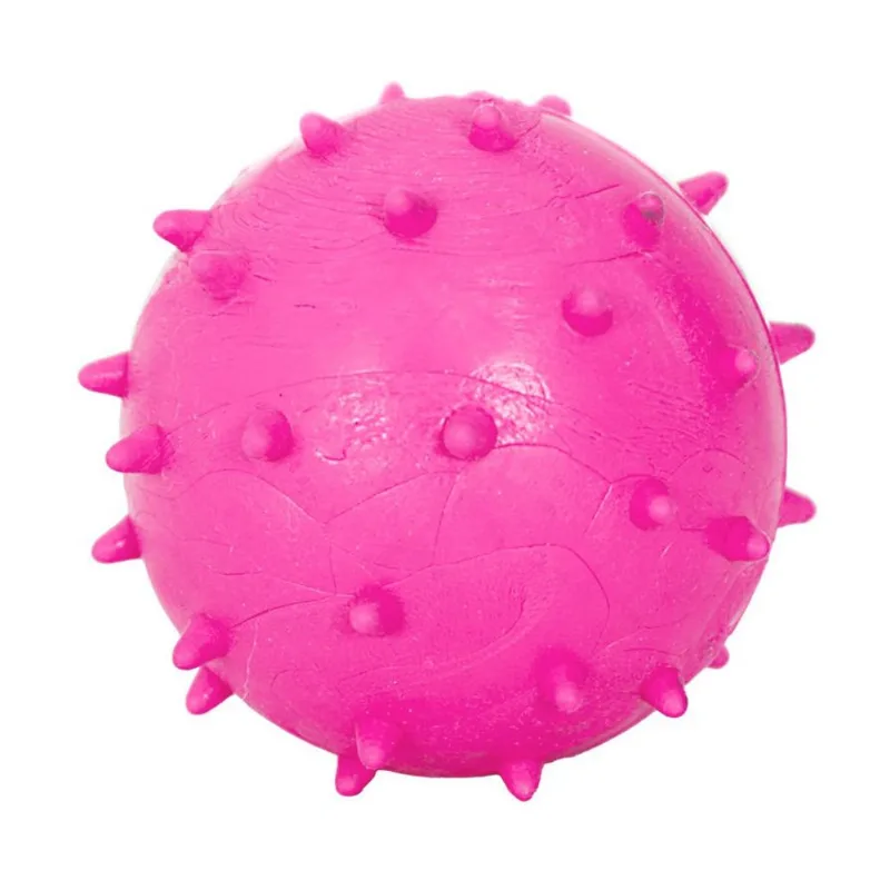 Brinquedo Furacão Pet Bola De Borracha Maciça Mamona Rosa Para Cães - Tamanho M