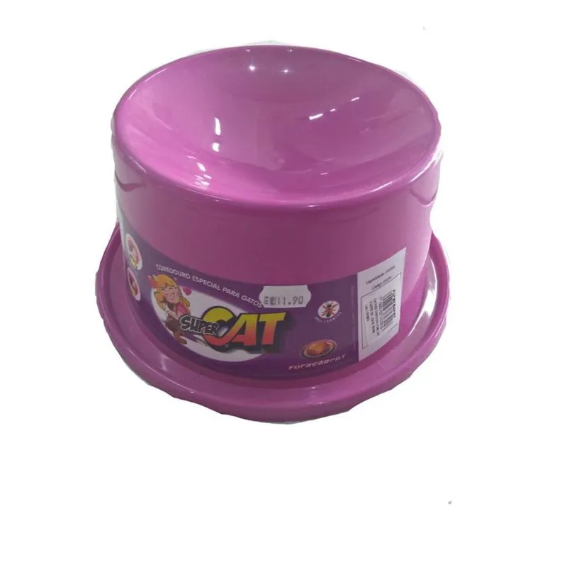 Comedouro Especial Para Gatos Rosa