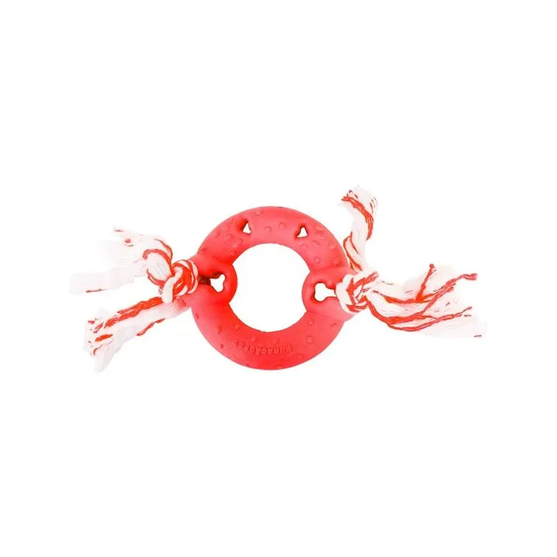 Anel Macico Borracha Corda N3 - G - Vermelho - Furacão Pet