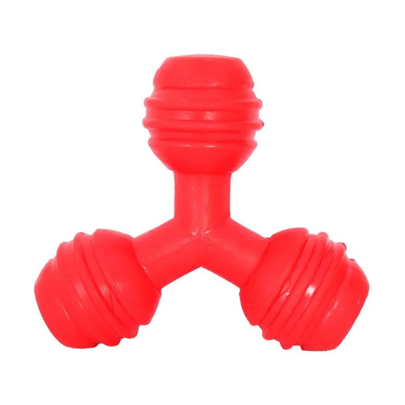 Brinquedo Furacão Pet Triângulo De Borracha Vermelho Para Cães - Tamanho P