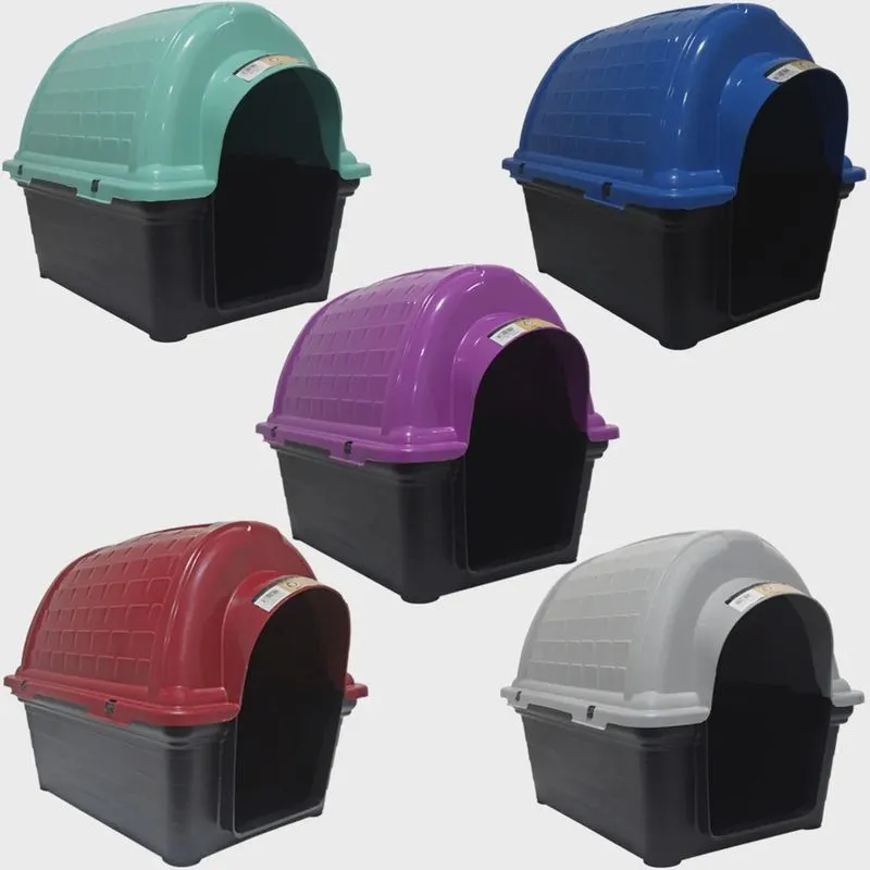 Casinha de Cachorro Cão e Gato Plástica Iglu Número 5 Porte Médio Furacão Pet N5,0