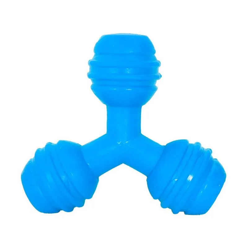 Brinquedo Furacão Pet Triângulo De Borracha Azul Para Cães - Tamanho M