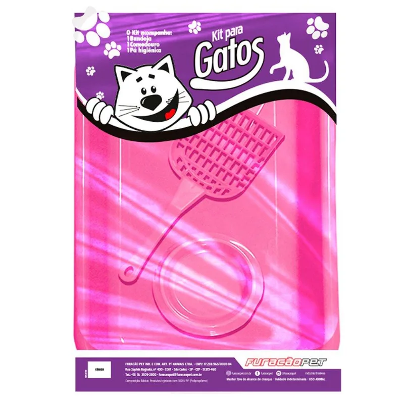 Kit Joy Rosa Para Gatos - Tam. Único