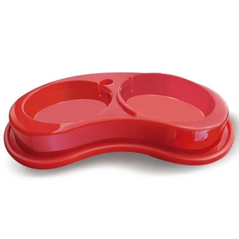 Comedouro Plástico Anti-Formiga Joy Duplo 1.550Ml - G Vermelho - Furacão Pet