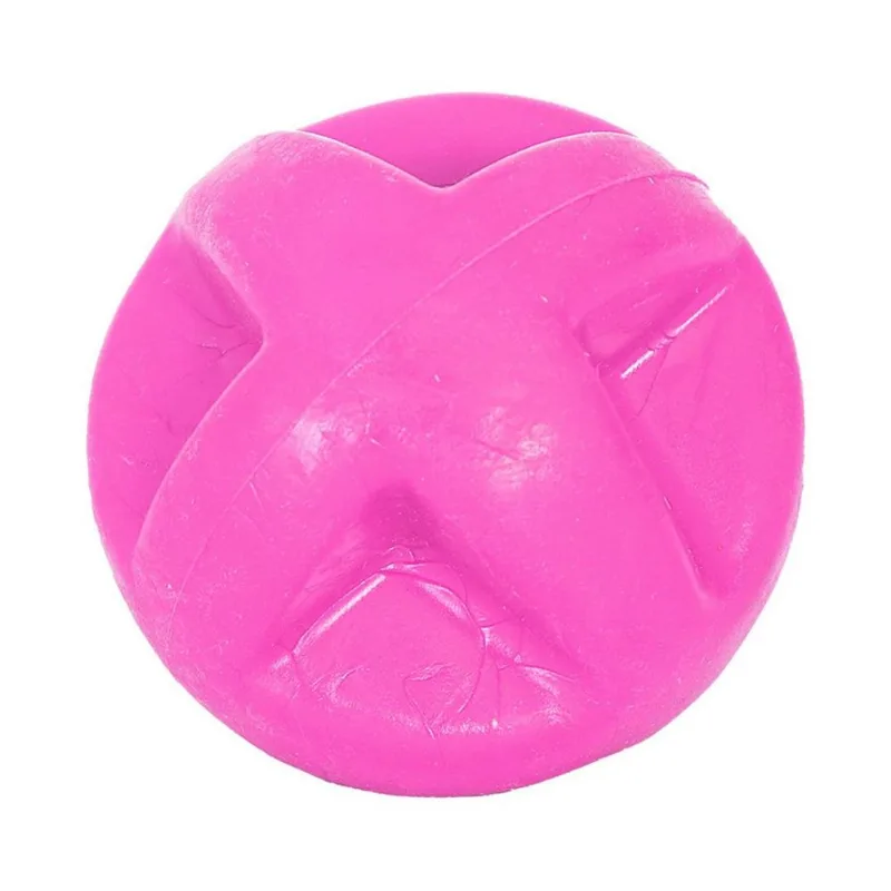 Brinquedo Furacão Pet Bola De Borracha Maciça Superball Rosa Para Cães - Tamanho P