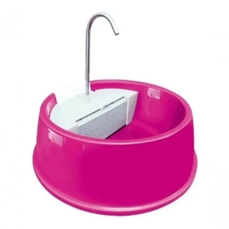 Fonte Bebedouro Bivolt Hidratação Para Cães E Gatos Cor:rosa