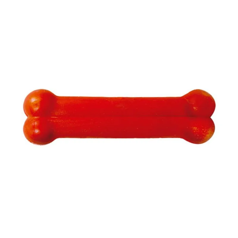 Brinquedo Furacão Pet Osso Plaque Ataque Liso Vermelho Para Cães - Tamanho P