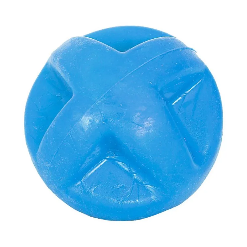 Brinquedo Furacão Pet Bola De Borracha Maciça Superball Azul Para Cães - Tamanho M