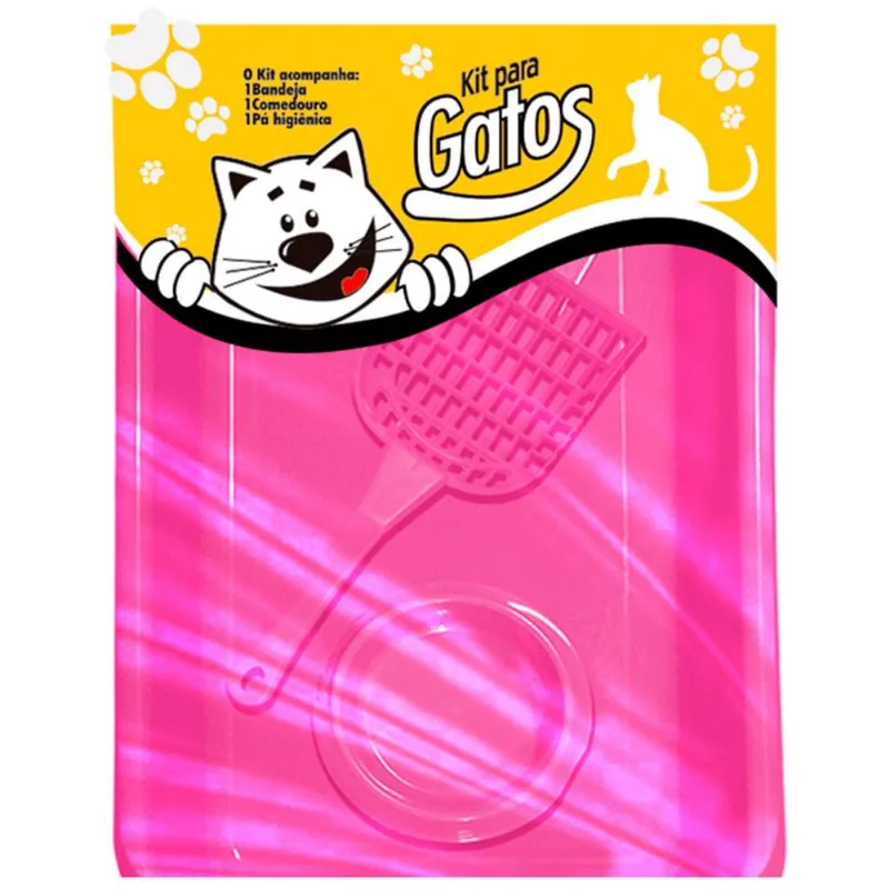Kit Higiênico Para Gatos Classic Furacão Pet Com 3 Peças