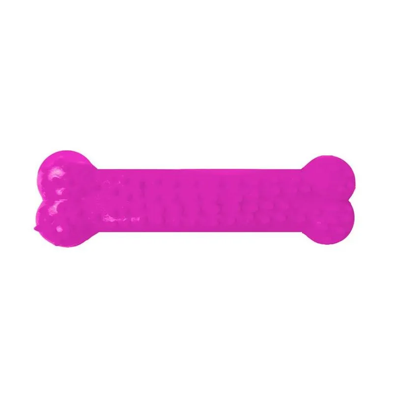 Brinquedo Furacão Pet Osso Plaque Ataque Com Cravo Rosa Para Cães - Tamanho M