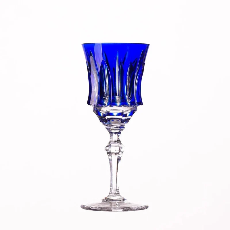 Taça em Cristal Lapidado 66 para Licor 19 Azul Artemano 70ml