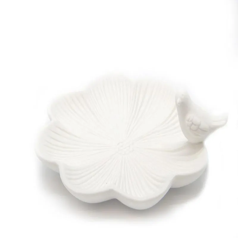 Pires Decorativo Cerâmica Flor Com Pássaro