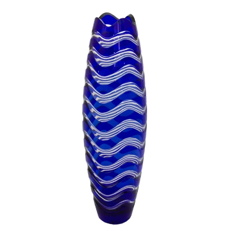 Vaso Ondulado Decorativo Vidro 3D