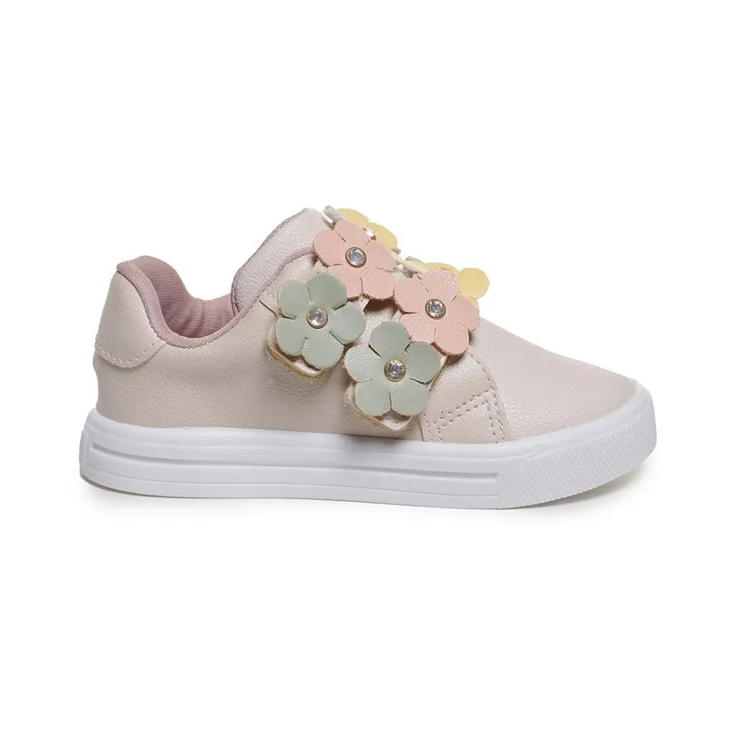 Tênis Casual M Shuz Kids Flowers Infantil Off White OFF WHITE - 22