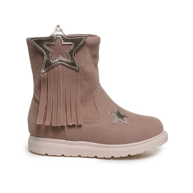 Bota M Shuz Kids Franja Infantil Marrom 24
