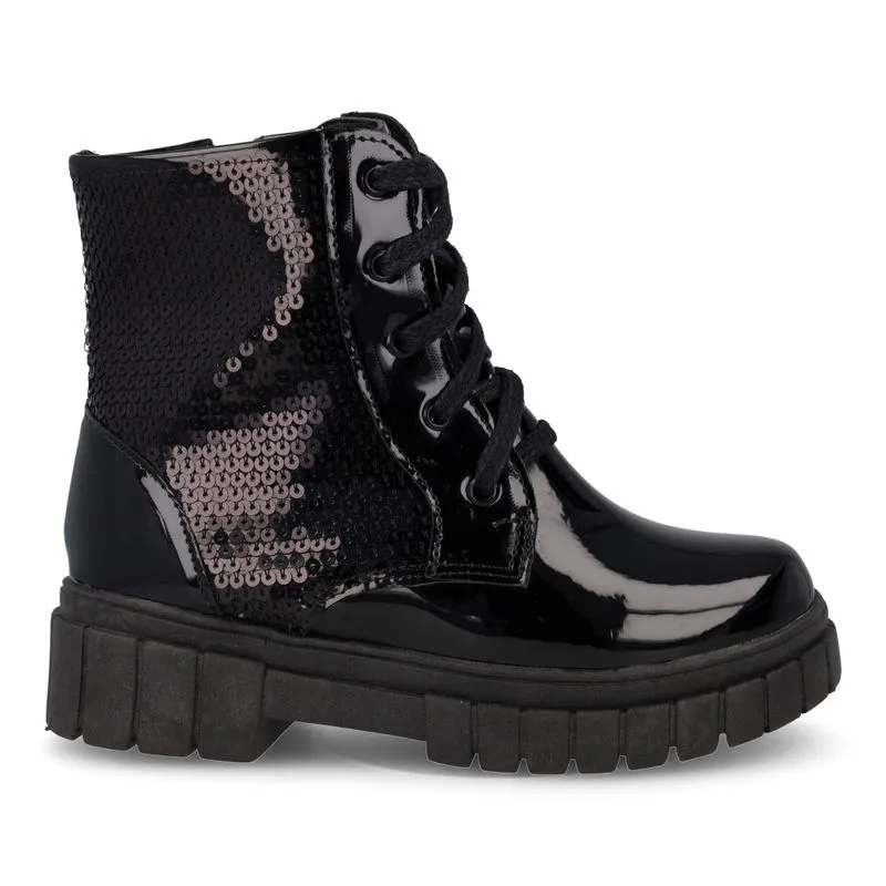 Bota M Shuz Kids Paetê Style Infantil Preta PRETO - 36