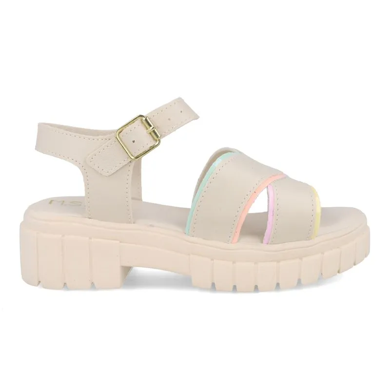 Sandália Casual M Shuz Kids Tratorada Infantil Off White OFF WHITE - 29
