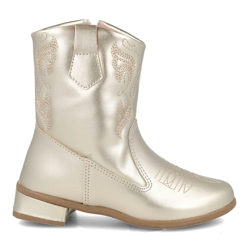 Bota Infantil M Shuz Kids Casual Dourada 28