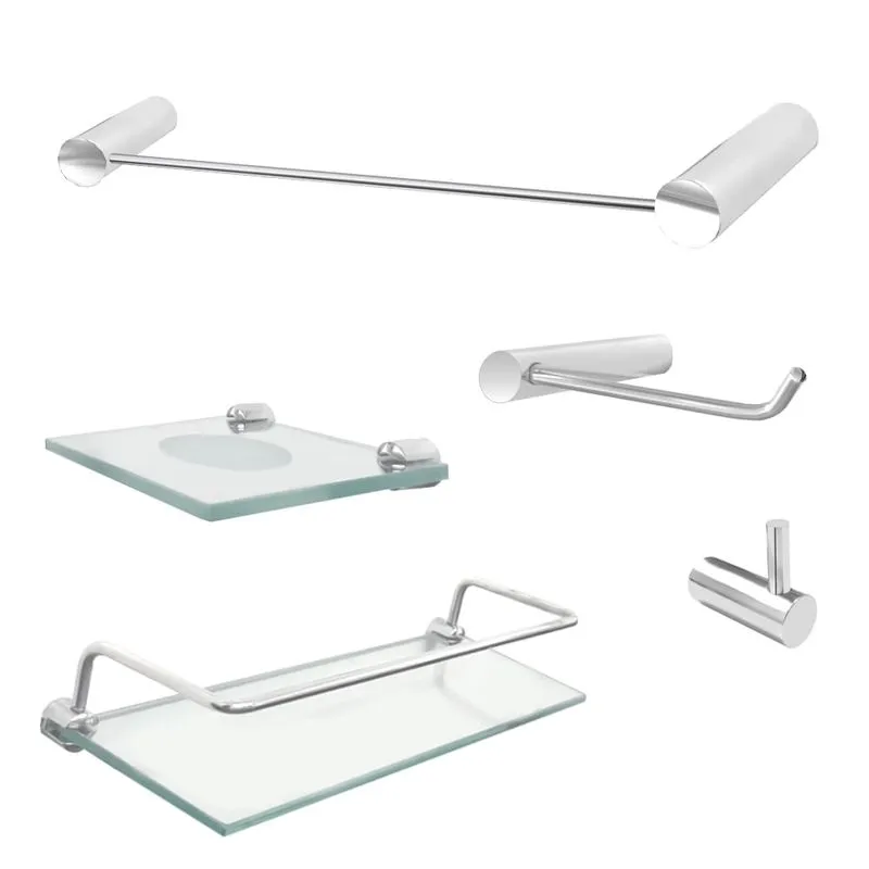 Acessórios para banheiro com 5 peças Slim 500PLB Grego Metal