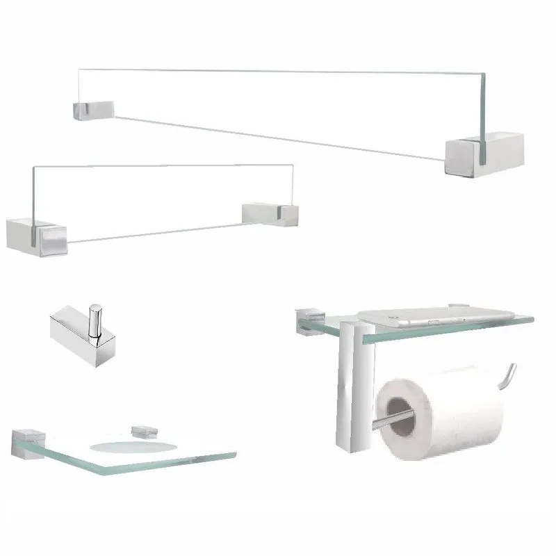 Kit acessórios vidro com suporte acessórios 401VT GregoMetal