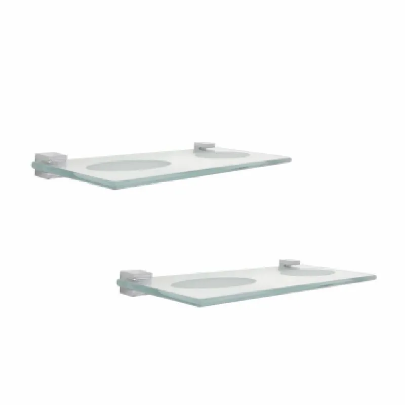 Saboneteira dupla de vidro para banheiro kit 2 peças 416VT2