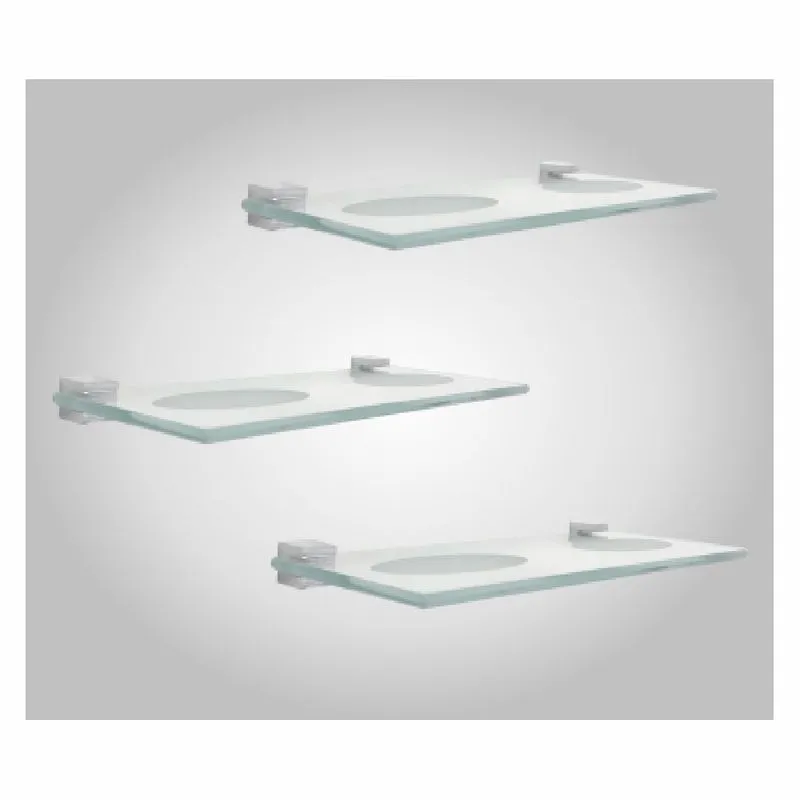 Saboneteira dupla de vidro para banheiro kit 3 peças 416VT3