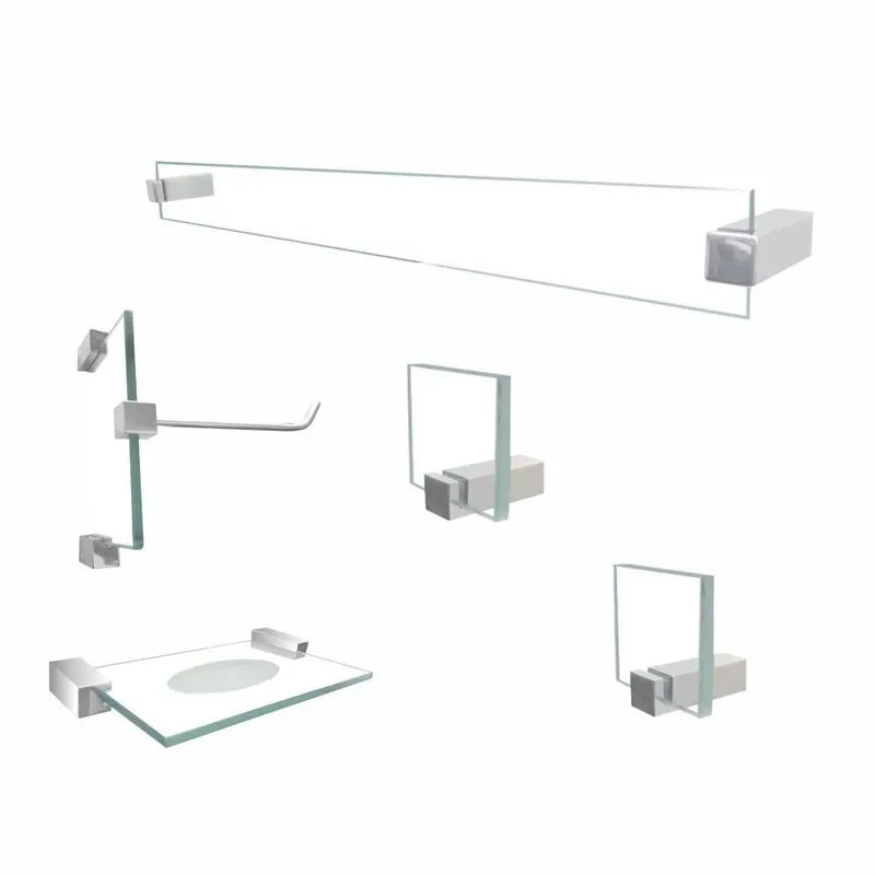 Kit de acessórios para banheiro 602CLB 5 peças Grego Metal