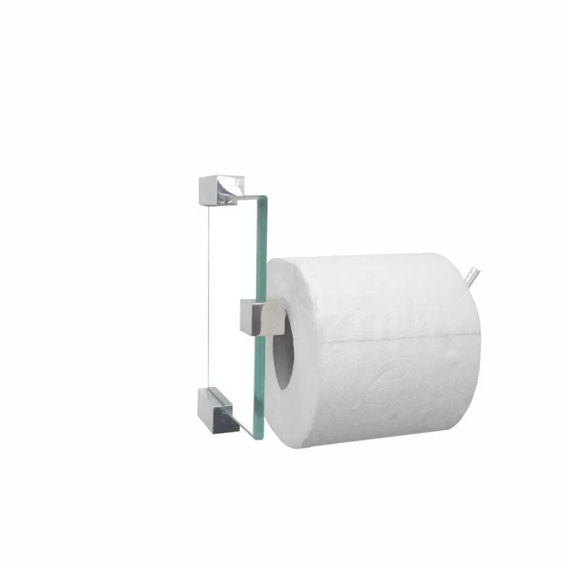Papeleira de papel higiênico com suporte de vidro 604CLC